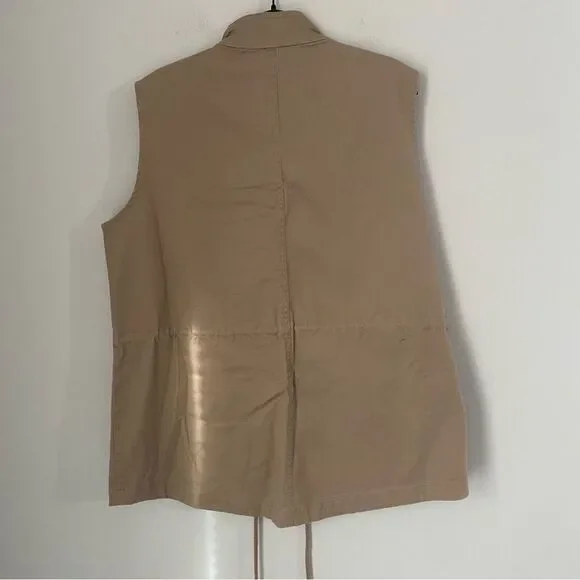 TAHARI BY ASL Womens Brown Solid 8968 Zip Vest Jacket 16 - Picture 2 of 3